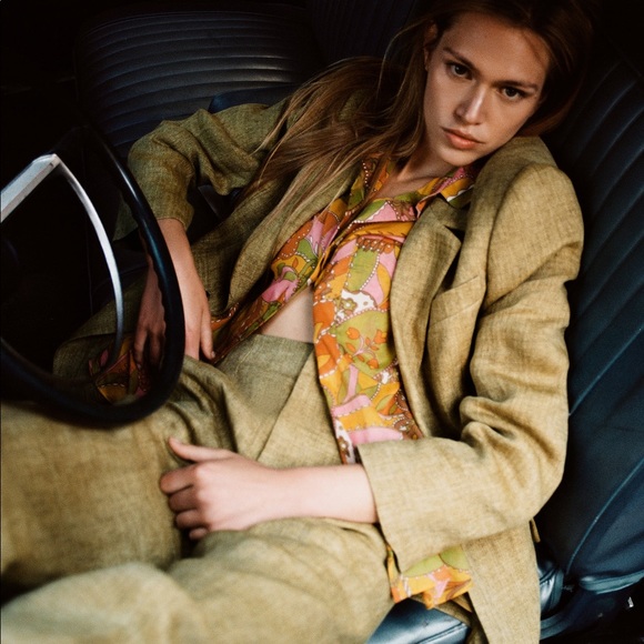 Zara Oversized Linen Blazer Limited Edition - Picture 4 of 15